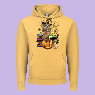 Halloween Owl Vintage Hoodie Designed By Barkaloodesign