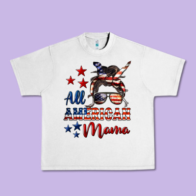 All American Mama Mother's Day Urban Heavy Tee Designed By Lillyallendesigns