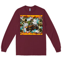 Burgundy monster truck dinosaur t rex tumbler Long Sleeve Tee - Artiststas