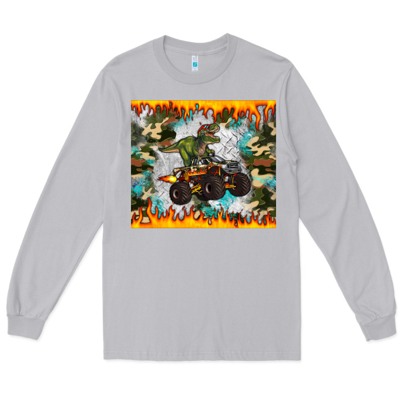 Monster Truck Dinosaur T Rex Tumbler Long Sleeve Tee by Artiststas | Teevron
