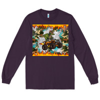 Plum monster truck dinosaur t rex tumbler Long Sleeve Tee - Artiststas