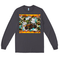 Smoke monster truck dinosaur t rex tumbler Long Sleeve Tee - Artiststas