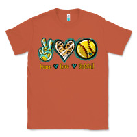 Copper Peace Love Softball Classic Tee - Jasminsmagicworld