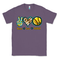 Lavender Peace Love Softball Classic Tee - Jasminsmagicworld