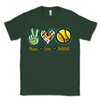 Sports Green Peace Love Softball Classic Tee - Jasminsmagicworld