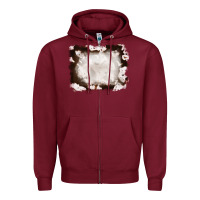 Burgundy cowhide frames background Zipper Hoodie - RanaPortraitStore