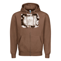 Chestnut cowhide frames background Zipper Hoodie - RanaPortraitStore