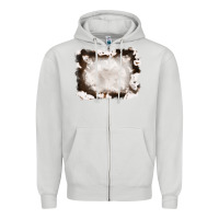 Dove Grey cowhide frames background Zipper Hoodie - RanaPortraitStore