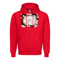 Red cowhide frames background Zipper Hoodie - RanaPortraitStore