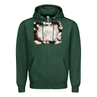 Sports Green cowhide frames background Zipper Hoodie - RanaPortraitStore