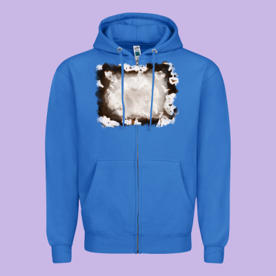 Cowhide Frames Background Zipper Hoodie Designed By Ranaportraitstore