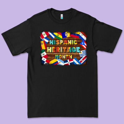 Hispanic Heritage Flags Premium Tee Designed By Bundleandbundleshop