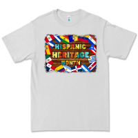 Dove Grey hispanic heritage flags Premium Tee - BundleAndBundleShop