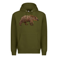 Army Green bear Premium Hoodie - BarkalooDesign