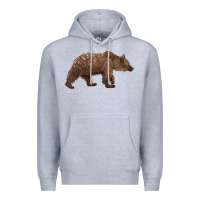 Heather Grey bear Premium Hoodie - BarkalooDesign