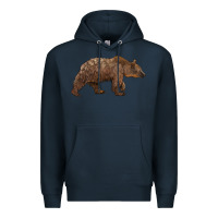 Navy bear Premium Hoodie - BarkalooDesign