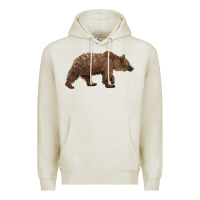 Oatmeal Heather bear Premium Hoodie - BarkalooDesign