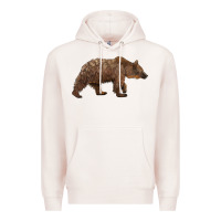 Pale Pink bear Premium Hoodie - BarkalooDesign