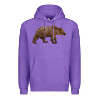 Purple bear Premium Hoodie - BarkalooDesign