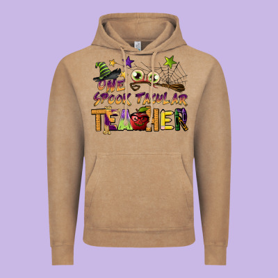 One Spook Tacular Teacher Vintage Hoodie Designed By Barkaloodesign
