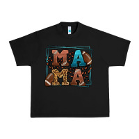 Black American Football Mama Mother's Day Urban Heavy Tee - LillyAllenDesigns
