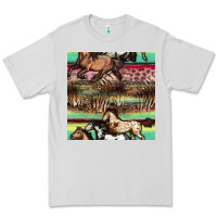 Dove Grey horses seamless pattern Premium Tee - BundleAndBundleShop