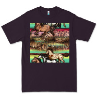 Plum horses seamless pattern Premium Tee - BundleAndBundleShop