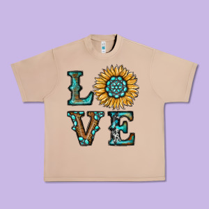Sunflower Love Urban Heavy Tee Designed By Ranaportraitstore