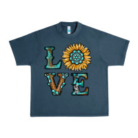 Midnight Navy sunflower love Urban Heavy Tee - RanaPortraitStore