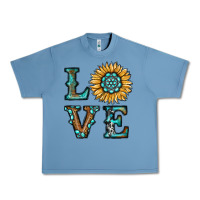 Pebble Blue sunflower love Urban Heavy Tee - RanaPortraitStore