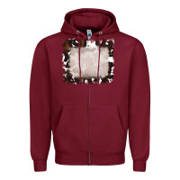 Burgundy cowhide frames backround 3 Zipper Hoodie - RanaPortraitStore