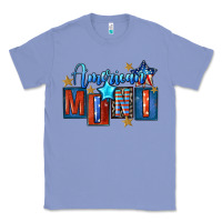 Colony Blue American mini 4th of july Classic Tee - FaDigitalArtStudio