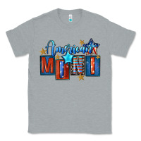 Heather Grey American mini 4th of july Classic Tee - FaDigitalArtStudio