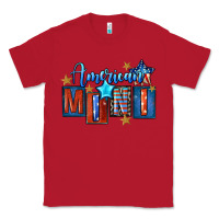 Red American mini 4th of july Classic Tee - FaDigitalArtStudio