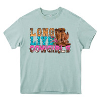 Arona Western Long Live Cowgirls With Roses Heavy Core Tee - BundleAndBundleShop