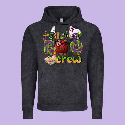 Teacher Boo Crew Vintage Hoodie Designed By Barkaloodesign