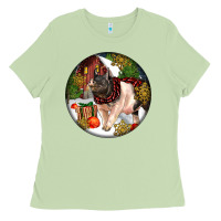 Matcha hampshire sow pig christmas Ladies Tee - LillyAllenDesigns