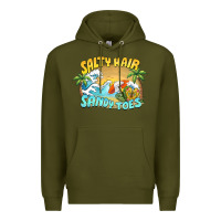 Army Green salty hair sandy toes summer Premium Hoodie - BarkalooDesign