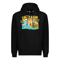 Black salty hair sandy toes summer Premium Hoodie - BarkalooDesign