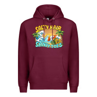 Burgundy salty hair sandy toes summer Premium Hoodie - BarkalooDesign