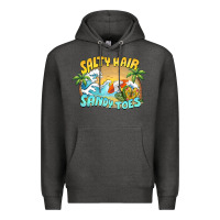 Charcoal Heather salty hair sandy toes summer Premium Hoodie - BarkalooDesign