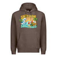 Coffee salty hair sandy toes summer Premium Hoodie - BarkalooDesign