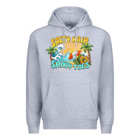Heather Grey salty hair sandy toes summer Premium Hoodie - BarkalooDesign