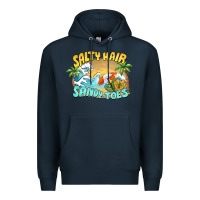 Navy salty hair sandy toes summer Premium Hoodie - BarkalooDesign