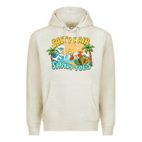 Oatmeal Heather salty hair sandy toes summer Premium Hoodie - BarkalooDesign