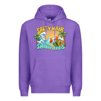 Purple salty hair sandy toes summer Premium Hoodie - BarkalooDesign