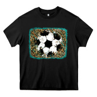 Black glitter football leopard Heavy Core Tee - RanaPortraitStore