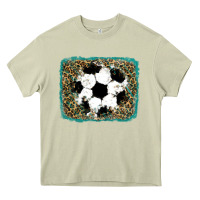 Mossy glitter football leopard Heavy Core Tee - RanaPortraitStore