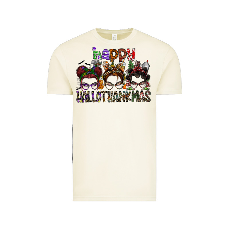 Happy Hallothanksmas Vintage Tee by SublimationCraftShop | Teevron