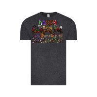 Vintage Black happy hallothanksmas Vintage Tee - SublimationCraftShop